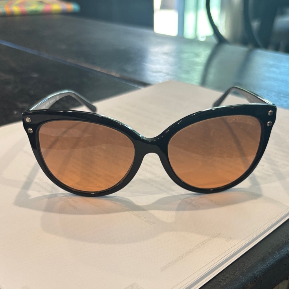 Michael Kors Black Sunglasses with Tan Lenses